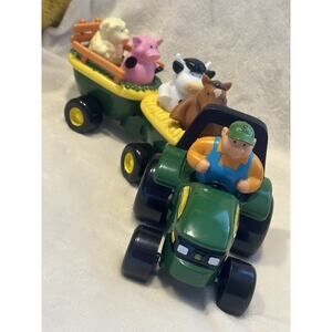 Tomy Ertl John Deere Farm Animal Tractor Hayride Sounds Works Set Of 6 pieces